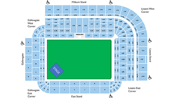 St James' Park Newcastle Pitch Standing - Sam Fender